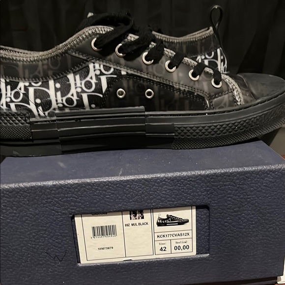 Dior Monochrome Canvas Sneakers - Picture 1 of 3